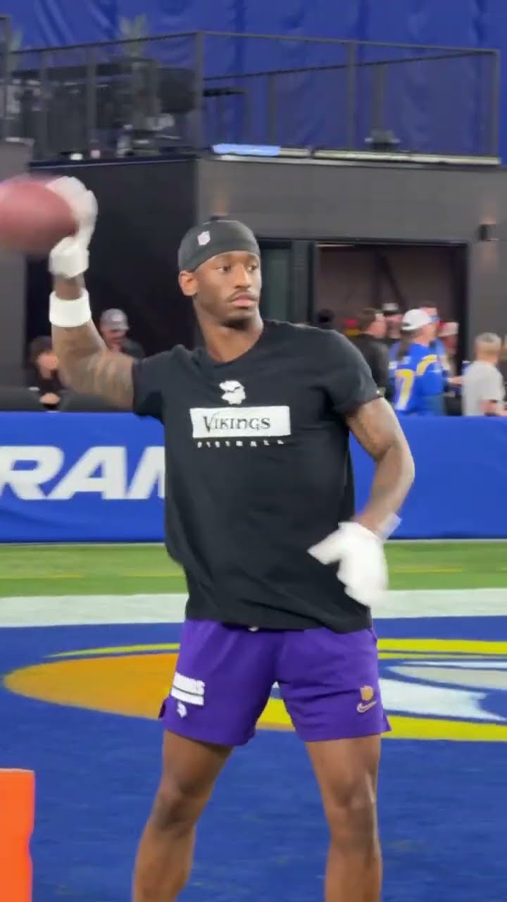 Jordan Addison Warming Up for Wild Card Round ?